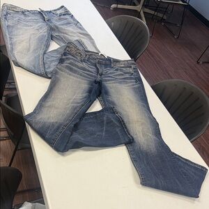 BKE Women's Straight Leg Jeans in Faded Blue